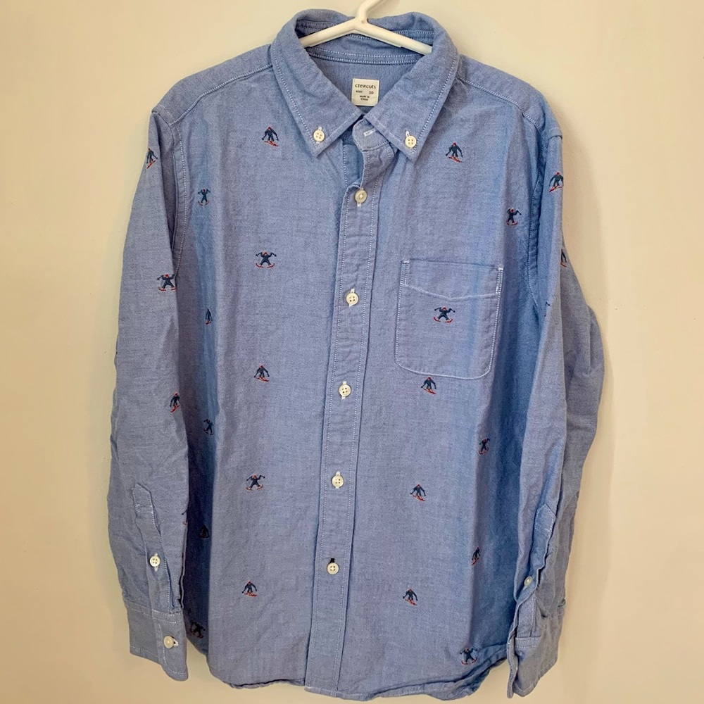 Crewcuts boys skier button up shirt